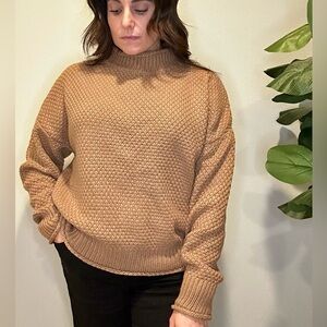 Zesica Textured Mock Neck Sweater- Size L
